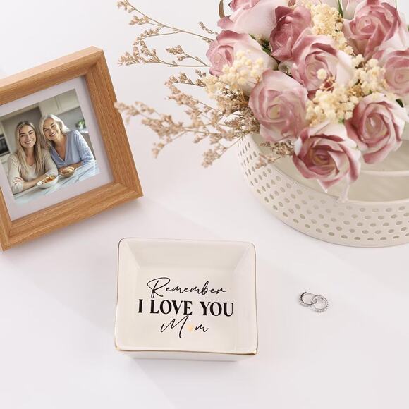 Ceramic Ring Dish Jewelry Tray for Mom Sister Friends (2-Pack) - Picture 6 of 7